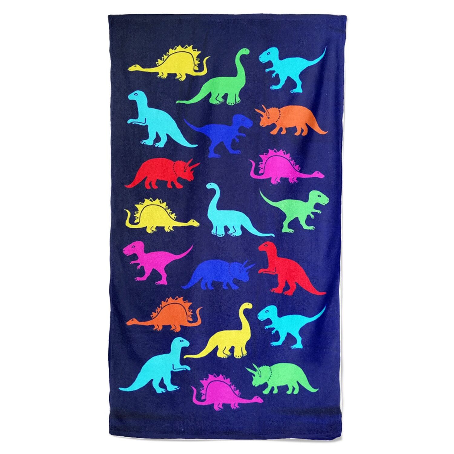 Telo mare per bambini in microfibra blu 70x140 cm 250 g/m² - Dino