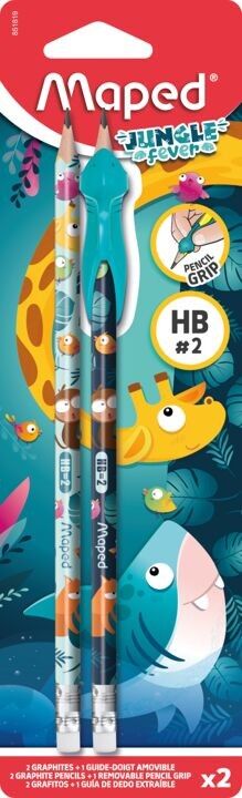 JUNGLE FEVER DEKORIERTER HARZ-GRAPHIT-RADIERER X2 + CB-WERKZEUG