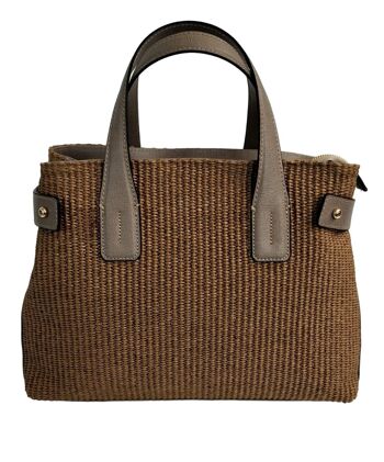 SAC TOTE/HOBO EN CUIR OU PAILLE AVEC POIGNÉES EN CUIR - B617 TOUS LES JOURS 32