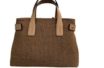 SAC TOTE/HOBO EN CUIR OU PAILLE AVEC POIGNÉES EN CUIR - B617 TOUS LES JOURS 78