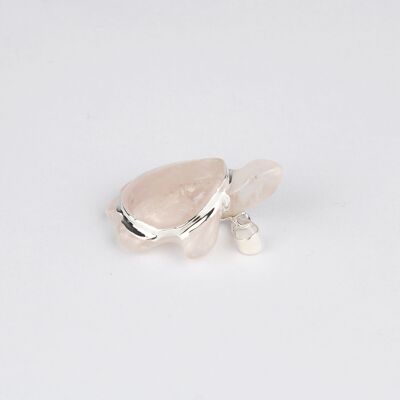 Pendentif Tortue Quartz Rose