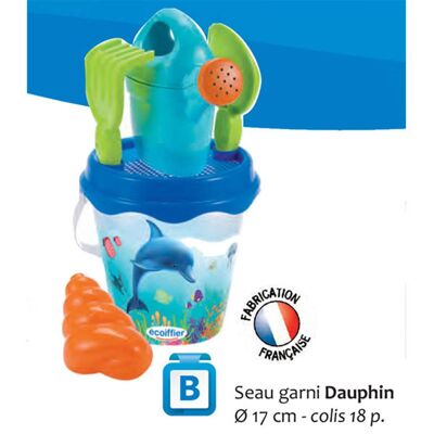 Bucket Filled Dolphin 17 cm