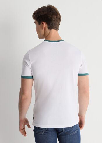 LOIS JEANS -T-Shirt manches courtes côtelé contrasté Logo Imprimé Haute Densité 3