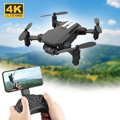 MINI DRONE 4K: Miniature Aircraft with Wide Angle Camera and WiFi Control via Smartphone