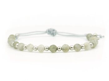 Bracelet Shi labradorite et acier inoxydable 1