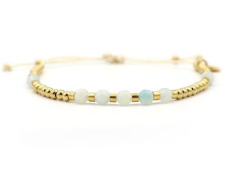 Bracelet Shi Lima amazonite et acier inoxydable 2