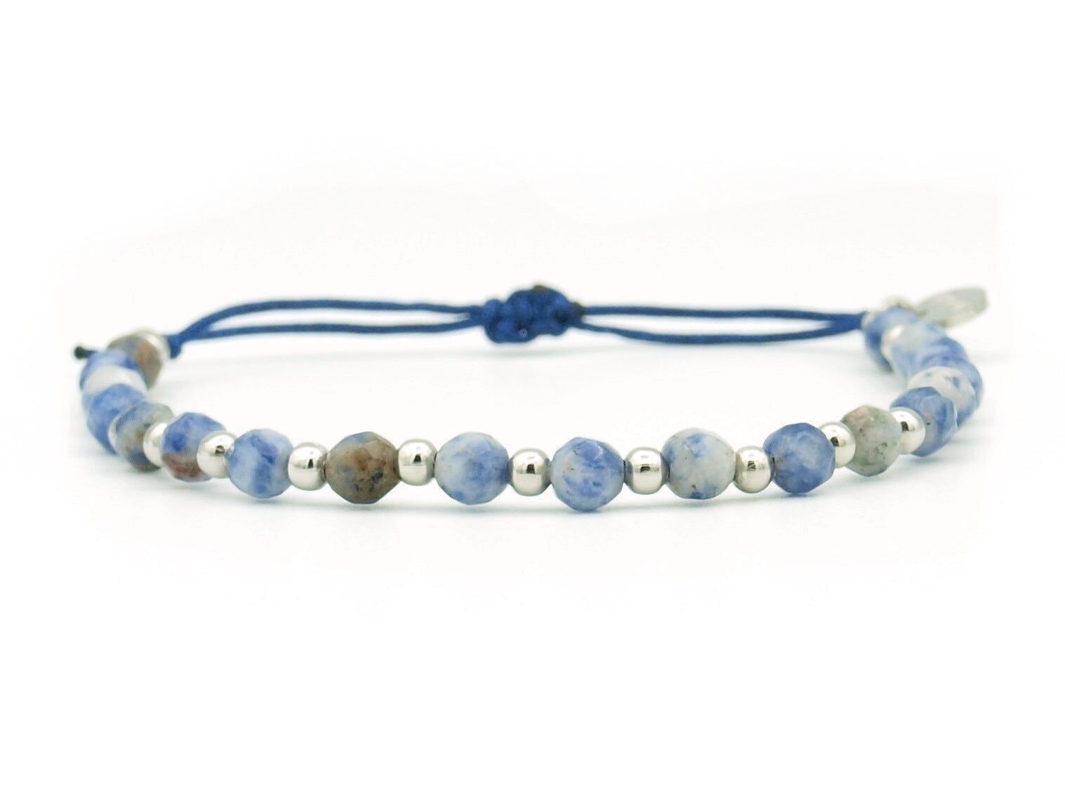 Bracciale Shi sodalite e acciaio inossidabile