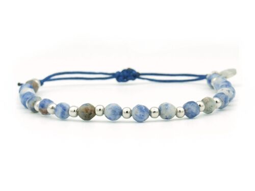 Bracelet Shi sodalite and stainless steel