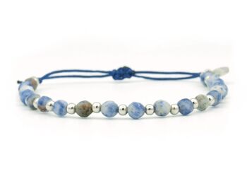 Bracelet Shi sodalite et acier inoxydable 1