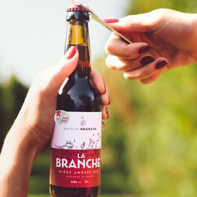 BIERE ARTISANALE BIO - AMBRÉE 🍞 -6°- 75CL bouteille