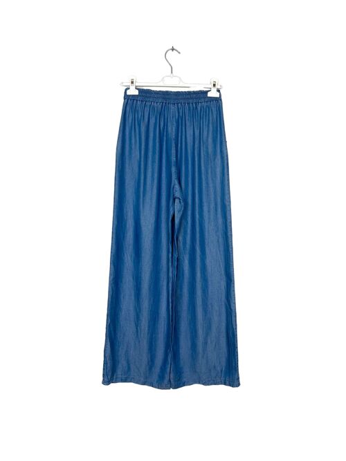 23163 Loose pants, plain denim effect