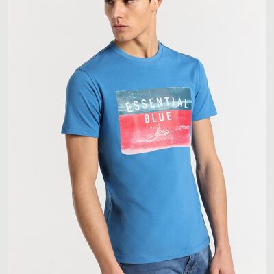 LOIS JEANS -T-Shirt manches courtes bleu graphique