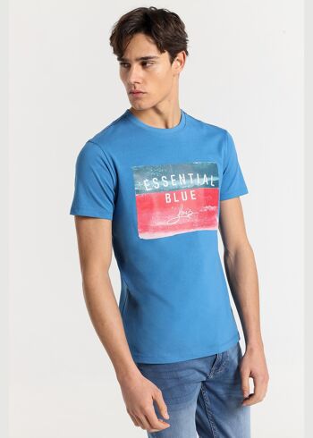 LOIS JEANS -T-Shirt manches courtes bleu graphique 1