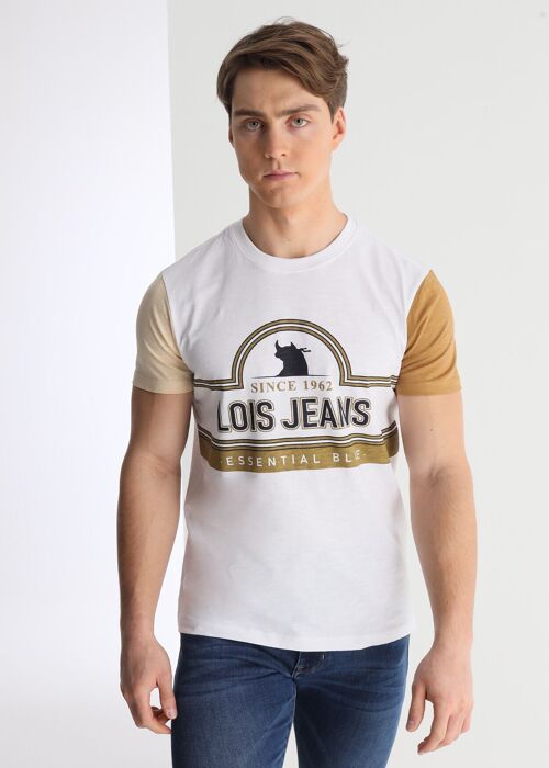 LOIS JEANS -T-Shirt short sleeve contrast Vintage Graphic