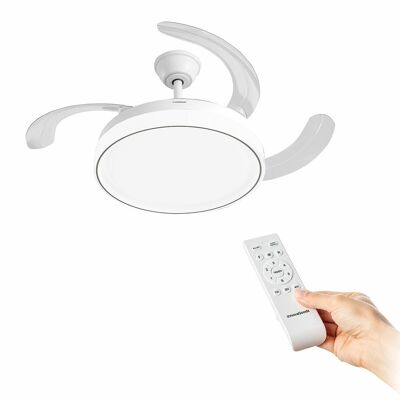 Ventilateur de plafond avec lumière LED | Lampe de ventilateur de plafond | Ventilateurs de plafond avec lumière LED | Ventilateur de plafond avec lumière LED - InnovaGoods