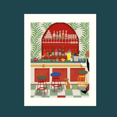 Küchen Kunst - hochwertiger Posterdruck "Tapas Bar" Print Größe 21 x 25 cm