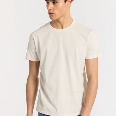 LOIS JEANS -T-Shirt aus Basic-Kurzarm-Overdye-Stoff