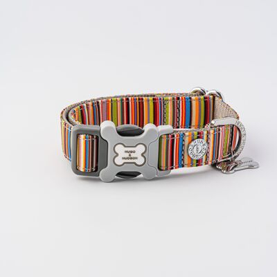 Collar para Perro de Tela - Rayas Multicolor