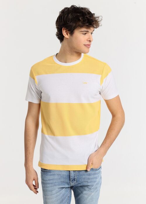 LOIS JEANS -T-Shirt short sleeve jacquard fabric with stripes