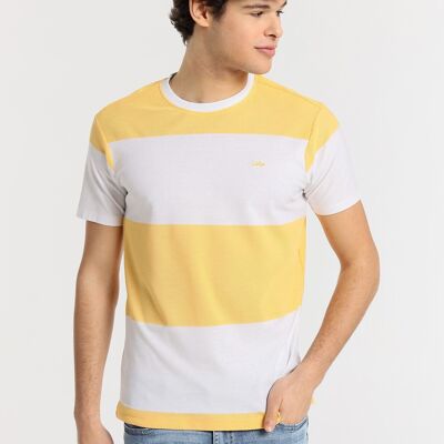 LOIS JEANS -T-Shirt aus Jacquardstoff mit kurzen Ärmeln und Streifen