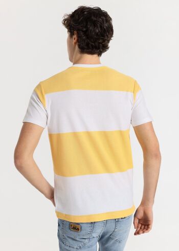 LOIS JEANS -T-Shirt manches courtes en tissu jacquard à rayures 3