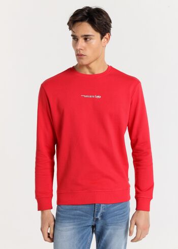 LOIS JEANS -Sweatshirt basique Col rond texte imprimé devant 1