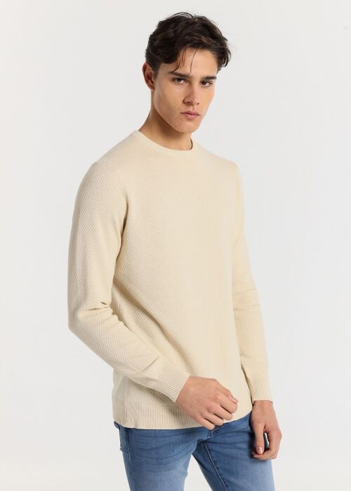 LOIS JEANS -Pullover Crew neck special knit fabric