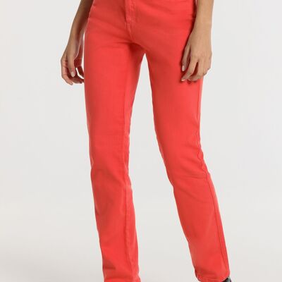 LOIS JEANS -Trouser color straight fit - Low waist 5 pockets