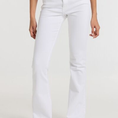 LOIS JEANS -Trouser color push up flare - Medium Waist 5 pockets