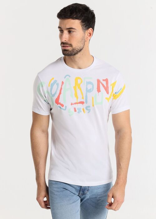 SIX VALVES -T-shirt short sleeve with graffiti solarpunk