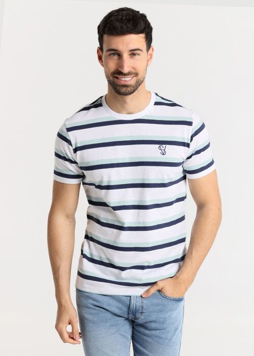 SIX VALVES -T-shirt short sleeve with Stripes
