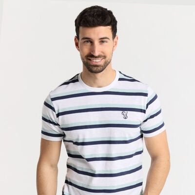SIX VALVES – T-Shirt mit kurzen Ärmeln und Streifen