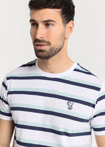 SIX VALVES -T-shirt manches courtes à rayures 2