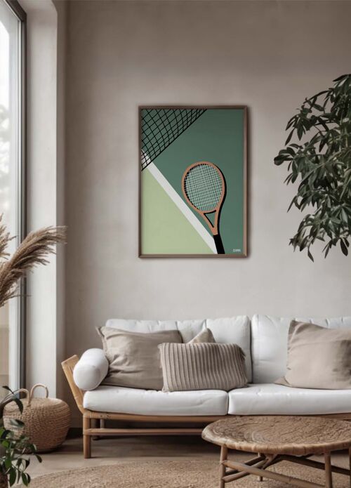 Affiche sport | Raquette de tennis