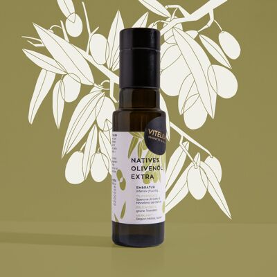 Extra virgin olive oil - 100ml - intensely fruity - cold pressed from unripe olives!