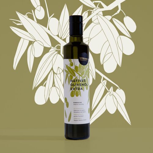 Natives Olivenöl Extra - 500ml - intensiv fruchtig - kaltgepresst aus unreifen Oliven!