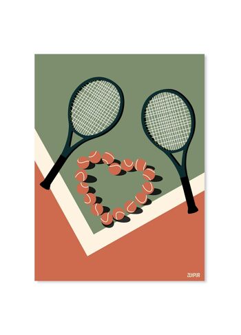 Affiche - Balles et raquettes de Tennis 4