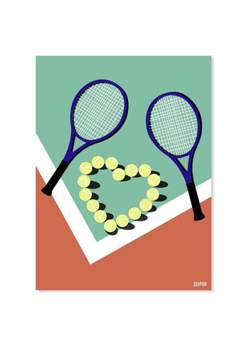 Affiche - Balles et raquettes de Tennis 5