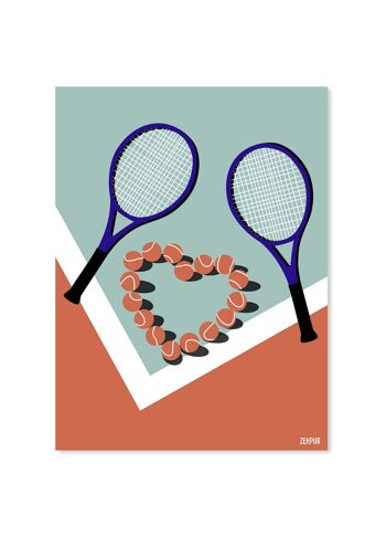 Affiche - Balles et raquettes de Tennis 6