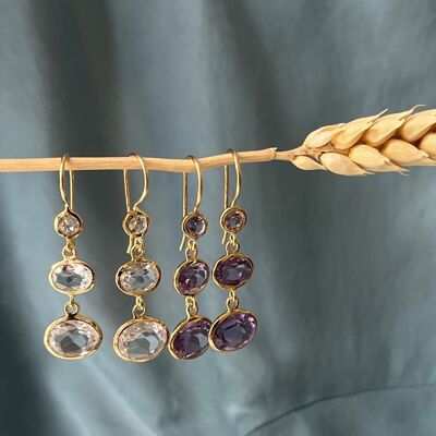 Marjorie earring - 3 set fine stones (BOMA65)