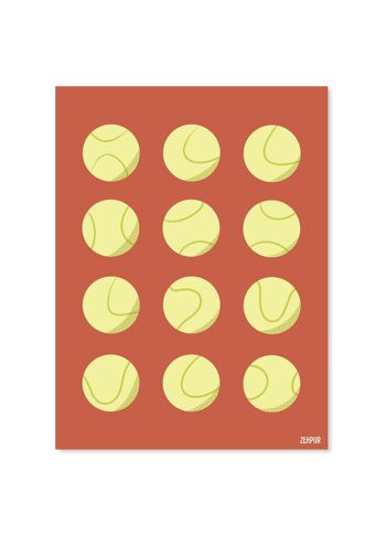 Affiche sport | Balles de tennis 2