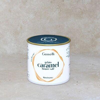 Glace artisanale Caramel beurre salé - 12 pots 100ml