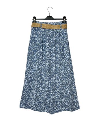 P 7135 Long skirt with belt 1