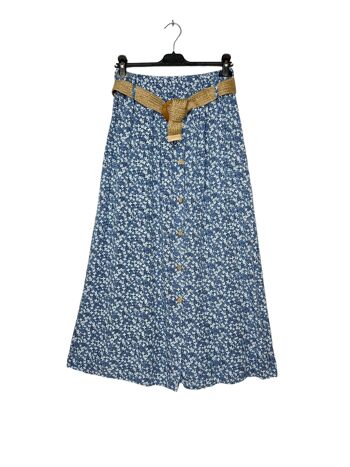 P 7135 Long skirt with belt 2