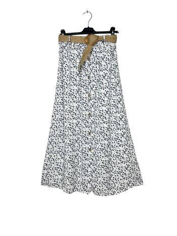 P 7135 Long skirt with belt 4