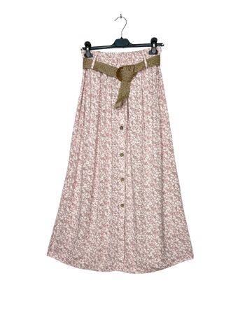 P 7135 Long skirt with belt 11