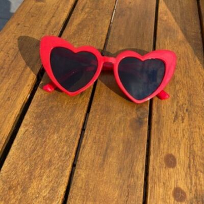 Red heart glasses