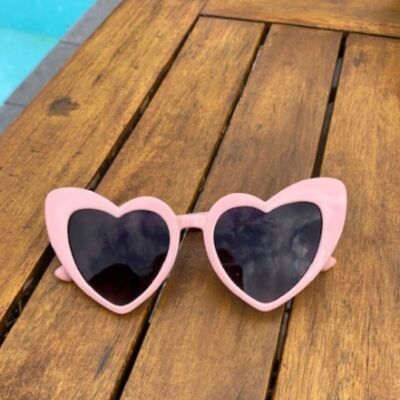 Pink heart glasses