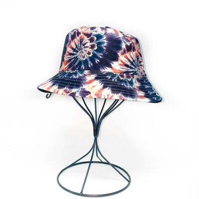 Reversible tie-dye print bucket hat