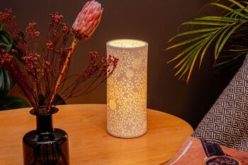 Lampe de table design columna en porcelaine scintillante 6